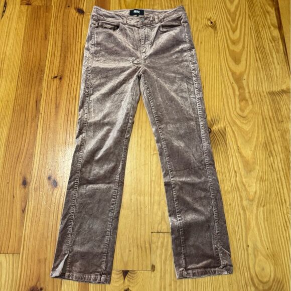 Paige Womens Cindy Straight in Warm Suede Velvet 28 Grunge Boho $219 - Picture 4 of 14